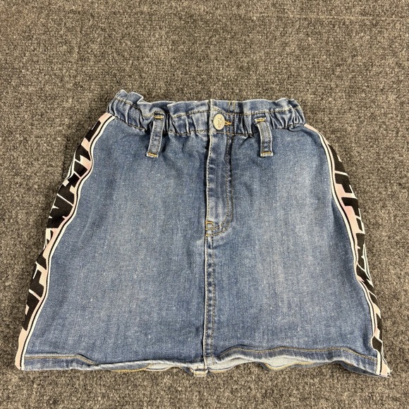 Off-White Other - $623 Off White Kids Girl's Blue Logo-Stripe Denim Skirt Size 6